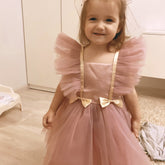 Girls Tulle Dress - Deep Pink.